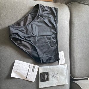 NWT Savvi Wear period swimwear high waisted bikini bottom black size xl